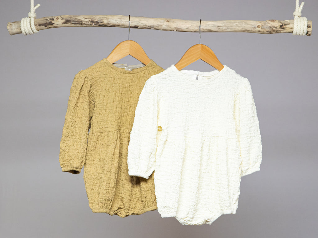 🌿Baby's Breath Romper, Earth Green