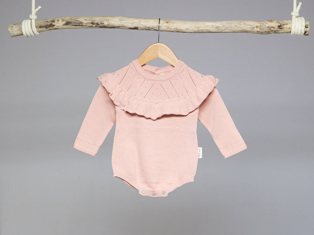 Snow Drop Romper, Rose