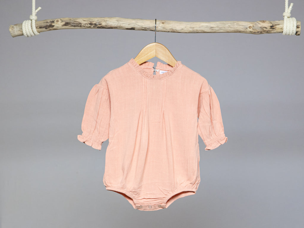 Calla Lilly Romper, Rosewood