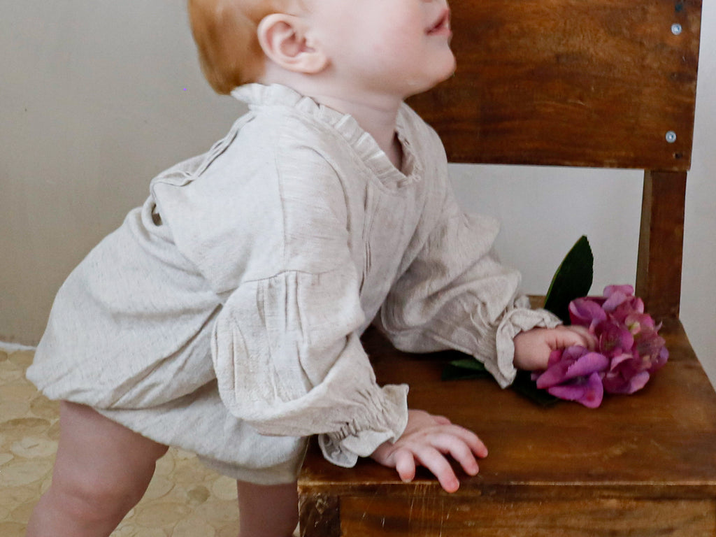Calla Lilly Romper, Rosewood